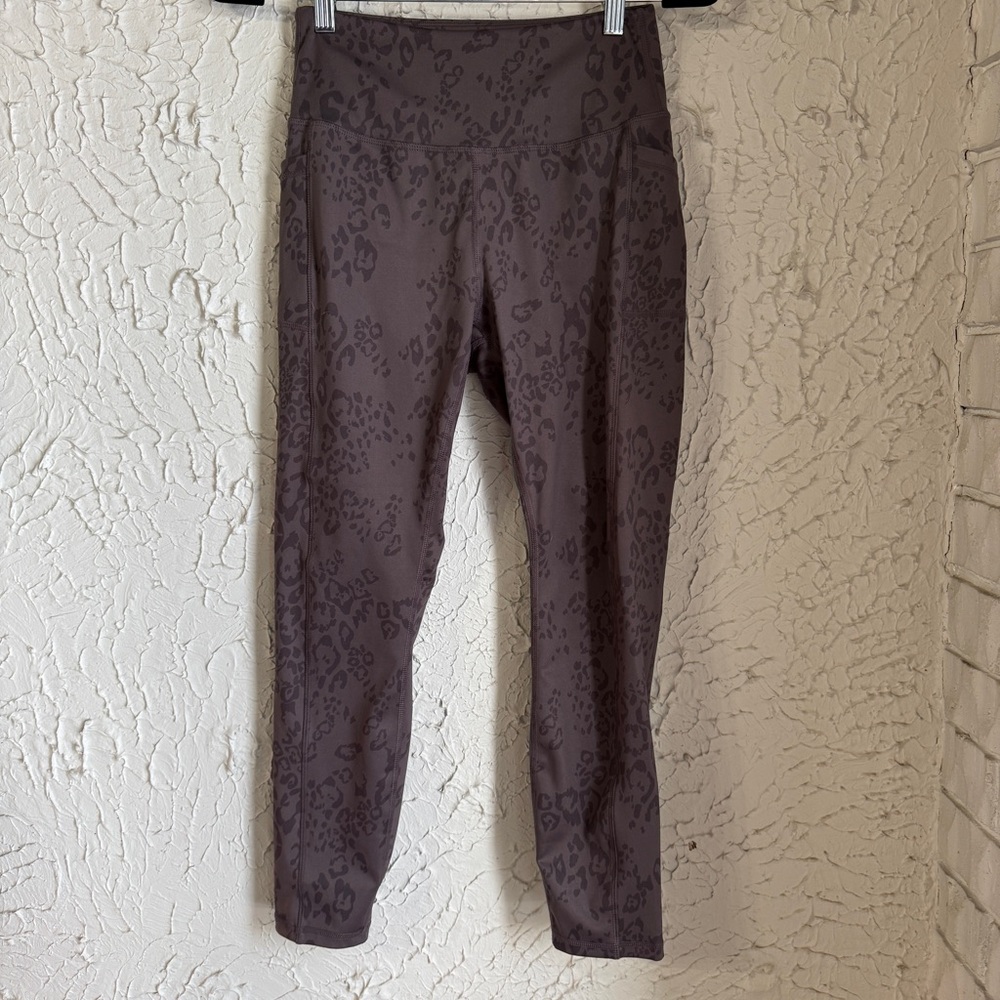Women's Brown Leopard Print Leggings